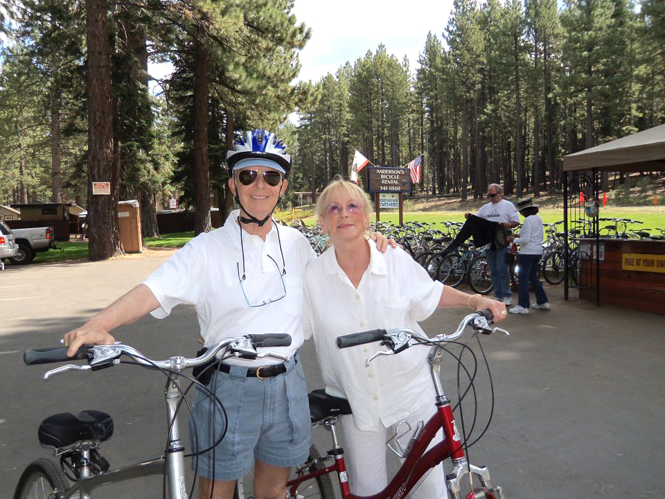 Susan & Allen M. Lawrence Bicycle Riding at Lake Tahoe, CA