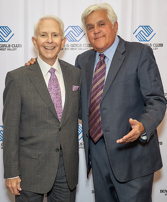 Allen with Jay Leno at Comics For Kids Annual Boys & Girls Club Gala Dinner.