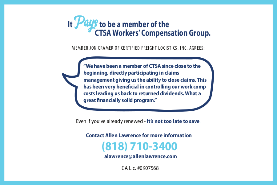 It Pays to be a member of the CTSA Workers' Compensation Group